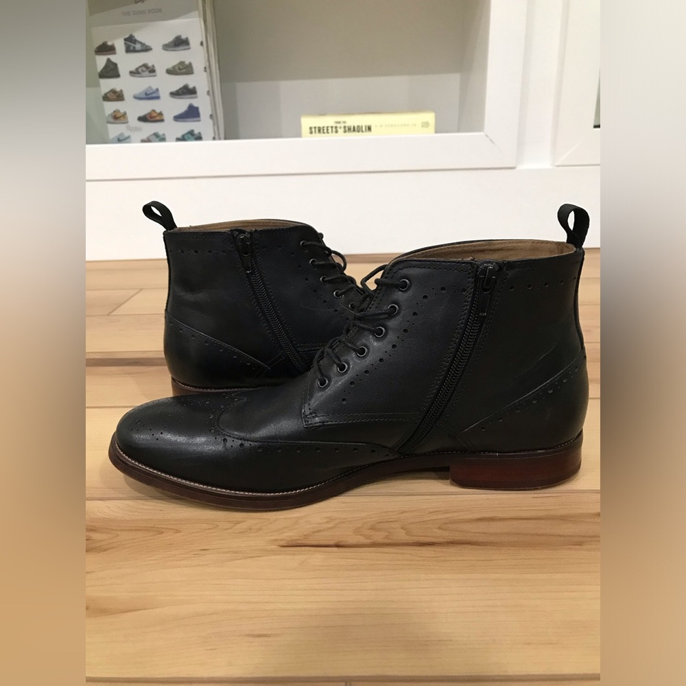 ALDO Black Leather Dress Boots in Men’s Size 10 - Picture 6 of 13